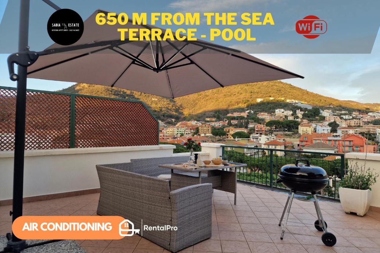 Апартаменты 650 Metri Dal Mare - Wifi - Terrazzo - Piscina - A/C Пьетра-Лигуре Экстерьер фото